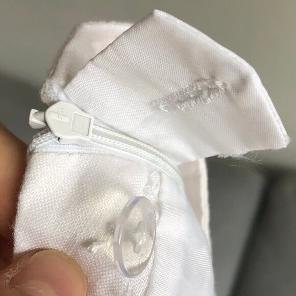 ALEXANDRA BARTLETT White Ruffle Skirt Probably Linen Fully Lined Zip Women’s L - Picture 4 of 16